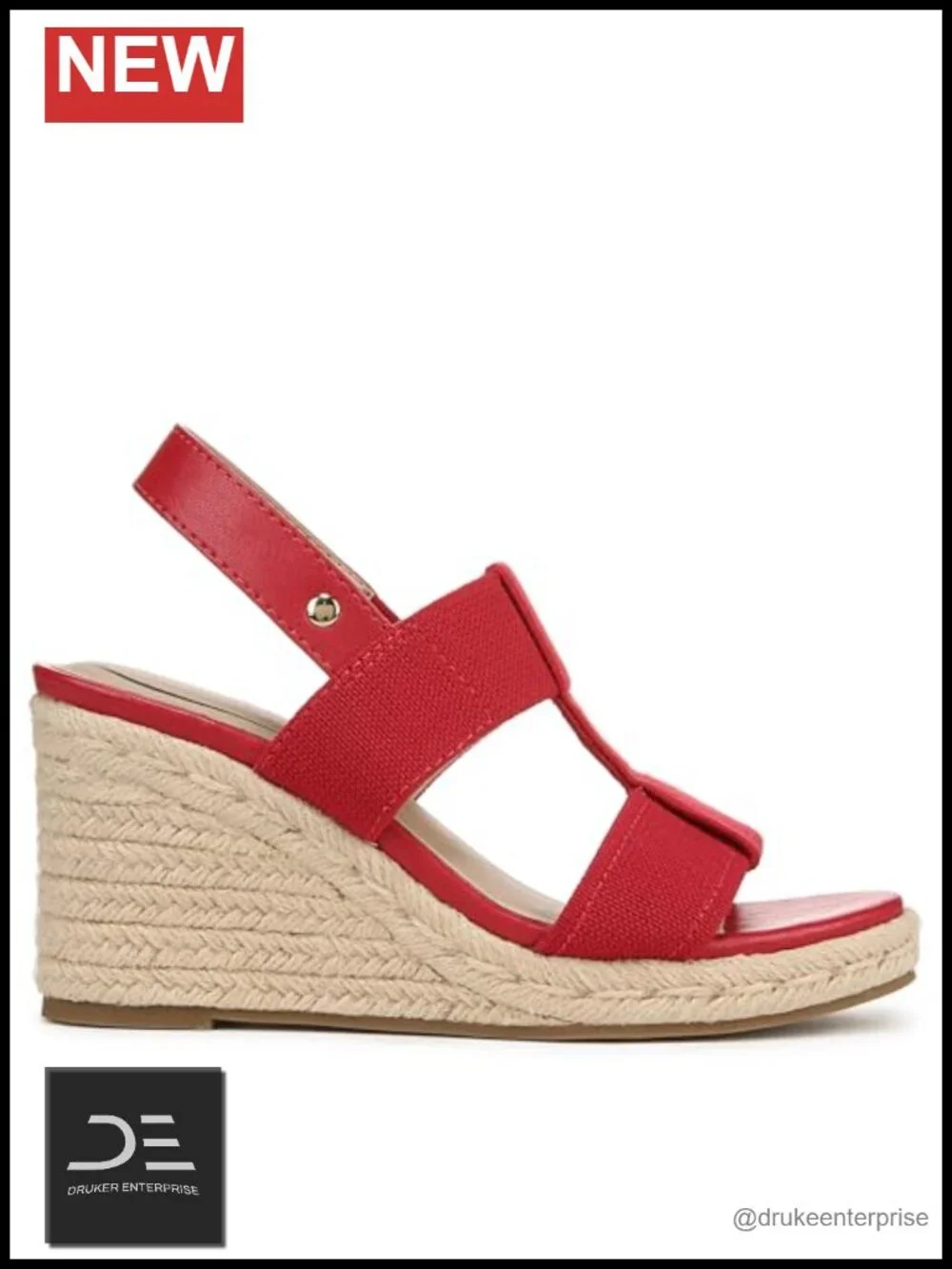 LifeStride Tallulah Women's Espadrille Wedge Sandals Open Toe Slingback PU &